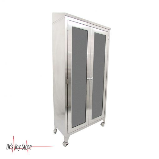 Stainless Steel Medical Cabinet 5 Shelves with Casters