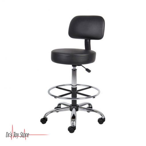Gas Lift Lab Stool with Back Support