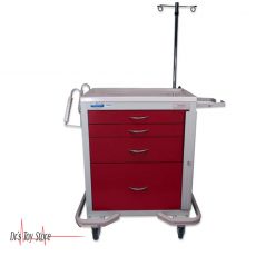 Standard Steel Red Emergency Cart, 4-Drawer