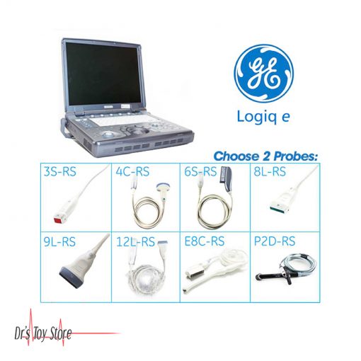 GE Logiq E R7 Ultrasound Scanner with 2 New Probes