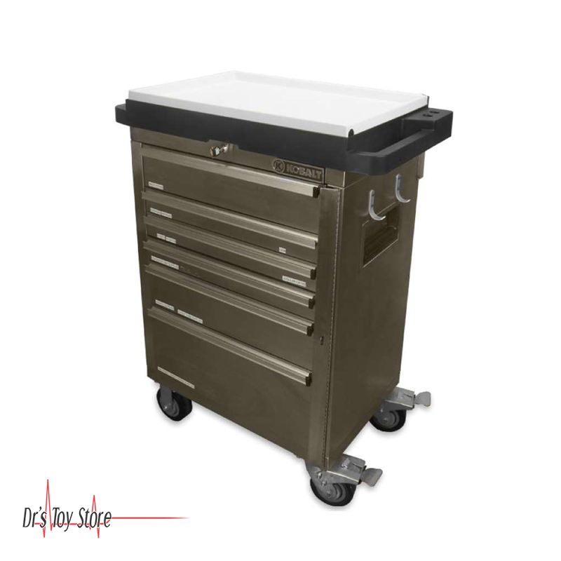Kobalt Medical Cart 6 Drawer Stainless