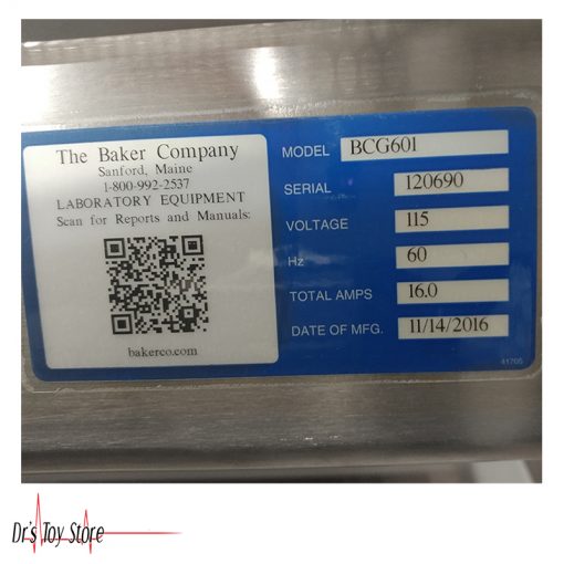 BioChemGARD e3 BCG601 BioSafety Cabinet Class II Type B2 Baker Hood